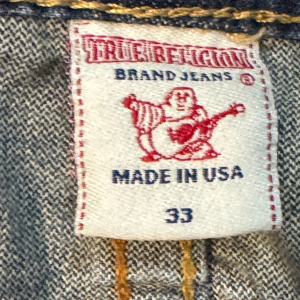 True Religion Vintage Bobby Big T Mens Denim Jeans 33